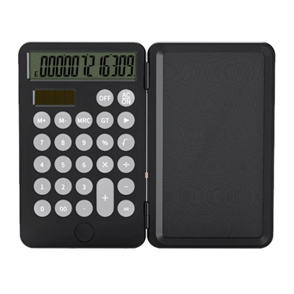 Miniräknare 12-siffriga miniräknare för w/ 6,5 tum Flipper Cover skrivplatta Mute Portable Desktop Multifunktionell för Of