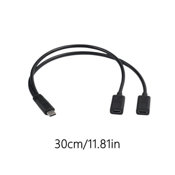 Latauskaapeli USB C uros - kaksois-USB C naaras lataussovitinkaapeli