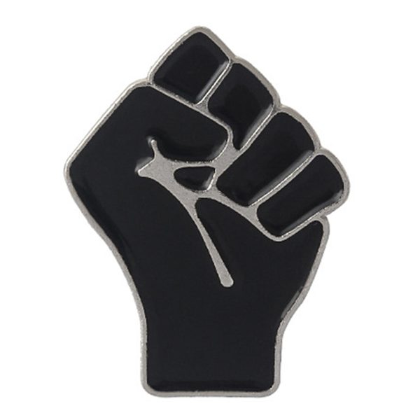 Hævet Næve Emalje Broche Badge Black Lives Matter Solidaritet Symbol Revers Nål