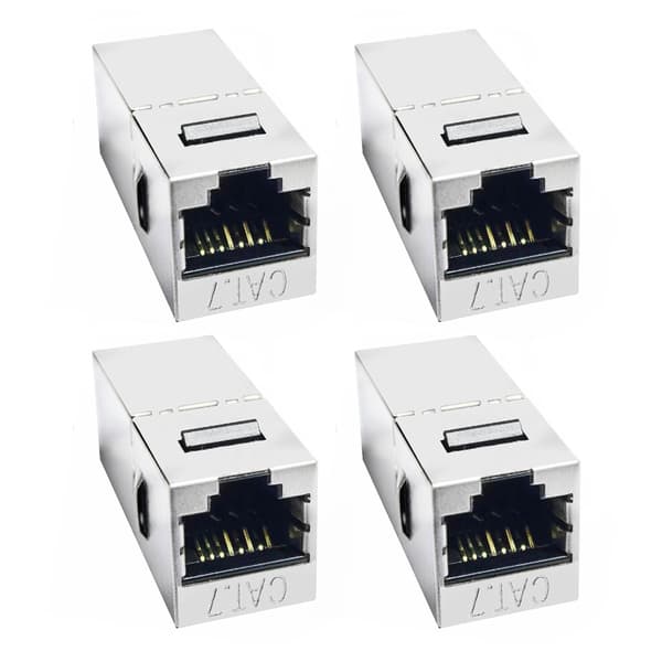 4 kpl Cat7 8P8C RJ45 Inline Suojattu Moduulikytkentä Keystone Naaras