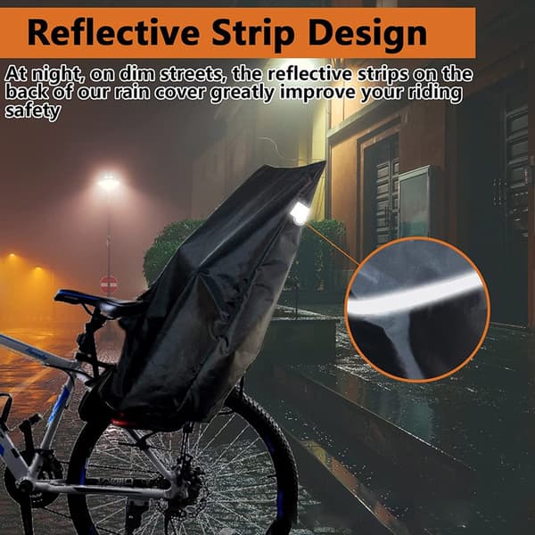 Väderskydd med hög synlighet designad för barns cykelsits