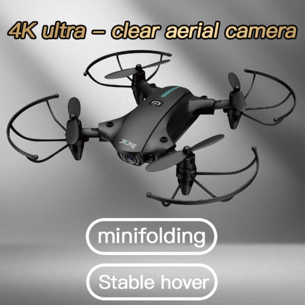 Mini Drones 4K Kamera WiFi Realtidsöverföring Vikbar Quadrotor 360-graders tumlande Små RC Drones Toy Boy Gift Dual battery