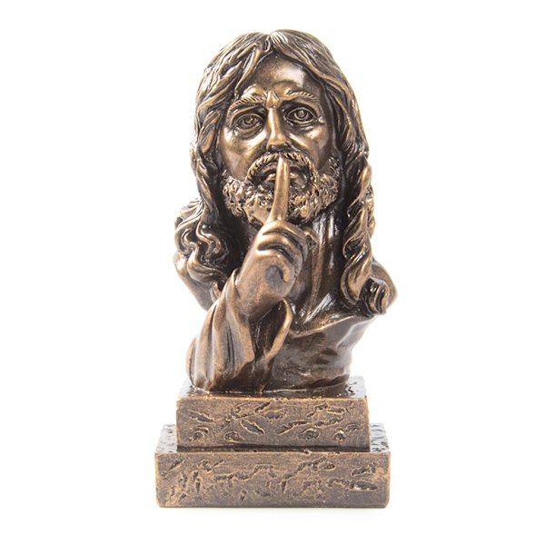 Resin Jesus Kristus för huvudbyst Staty Antik brons religiös skulptur Figur null - C