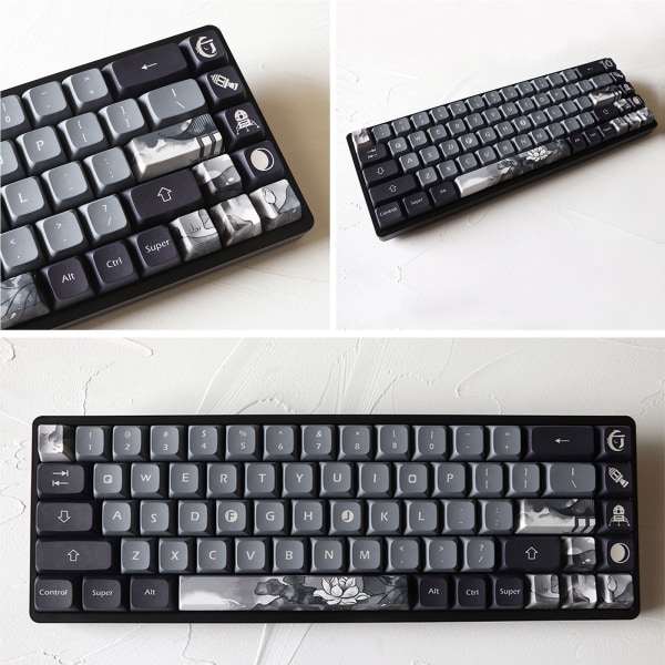 PBT Five Side Dye-subbed Keycaps 6.25U Mellanslagstangenter ESC Enter riktningstangenter OEM Profil Keycap för DIY mekaniskt tangentbord 7