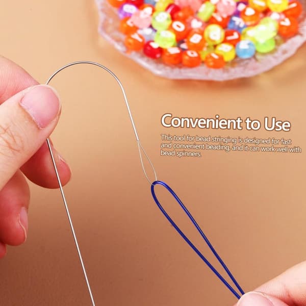 Solid Buet Perlenål med Håndtak Perlelinjeender for DIY-prosjekter