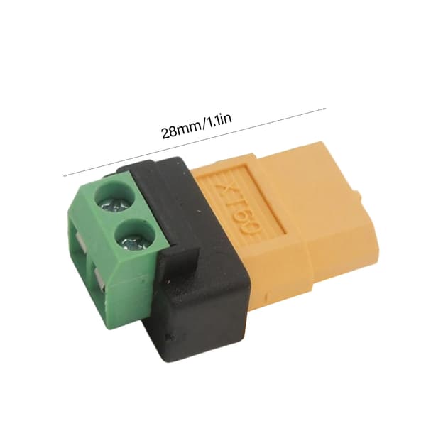 XT60 til 2-pinners adapter solcellepanel UAV ladekontakt hode 10A kapasitet
