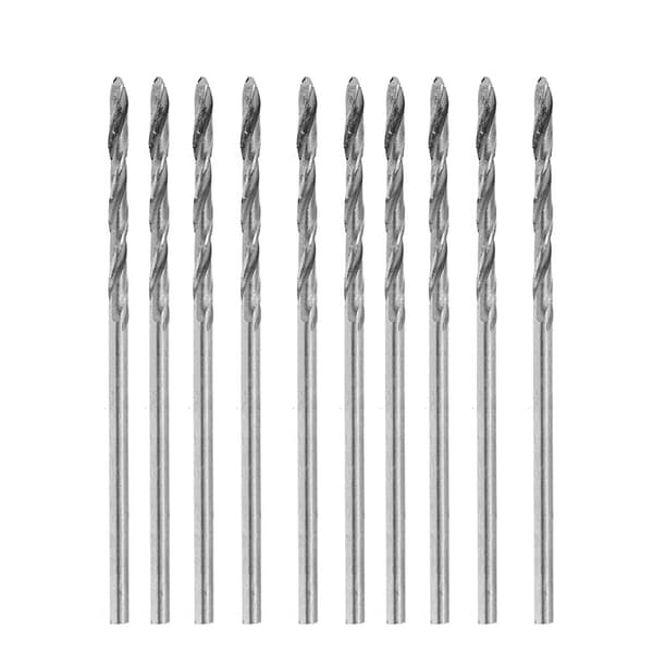 Multifunktionell 10 st. liten mikro HSS 0,8 mm rak skaft spiralborr