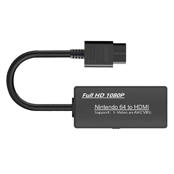 N64 (AV+S-Video) till HDMI-kompatibel Adapter 1080P Videokonverterare Kabel för N64/för NGC/SNES till HDTV
