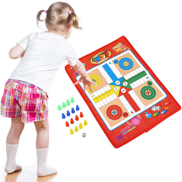Klassiskt flygschackspel för barn Non-woven schackbräde Modernt Ludo Schack Familjefest Roligt brädspel Flygplanschack