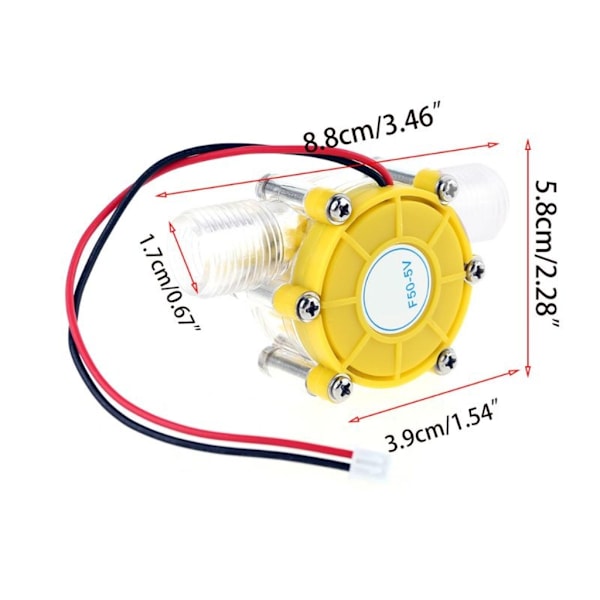 DC 5V/12V/80V Mikrohydrogeneraattorille G1/2\" Uroskierre Vesivirtausgeneraattori 12V