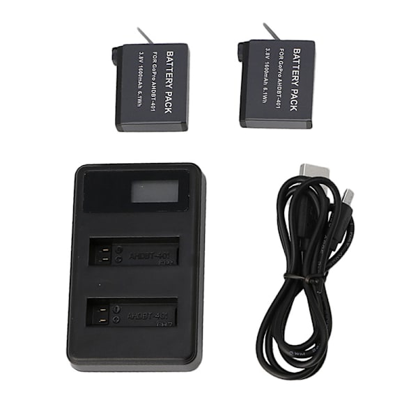 2 x 1600mAh Batteri AHDBT-401 + Dubbel USB Laddare Kit Ny