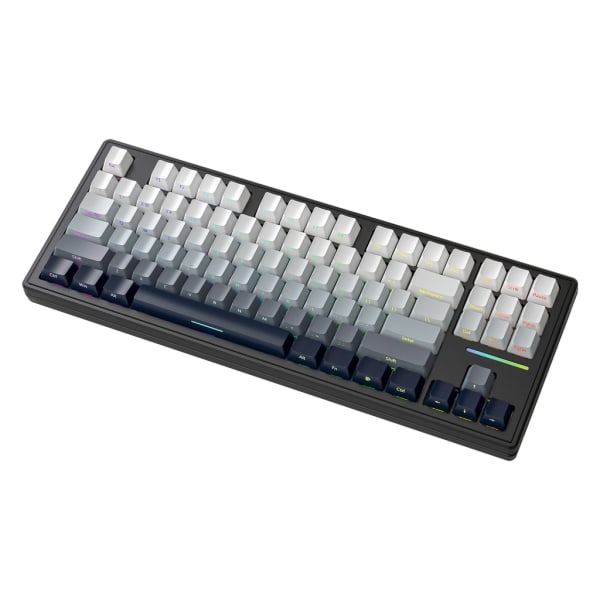 M87 RGB Bakgrundsbelyst Mekaniskt tangentbord Sidograverad packningsstruktur Tangentbord med sladd/3 lägen Valfritt Anpassningsbart Hot Swap A