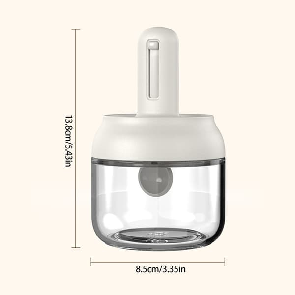 2-pack Effektiv Kryddbehållare Utdragbar Sked Läcksäkra Glasburkar
