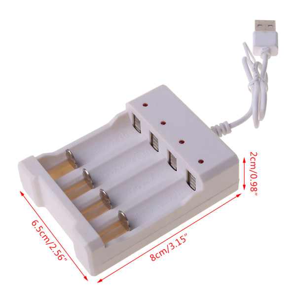 4-portars batteriladdare för AA AAA-batterier med USB kontakt 220V 50Hz Universal Power Tool Adapter Station Tillbehör