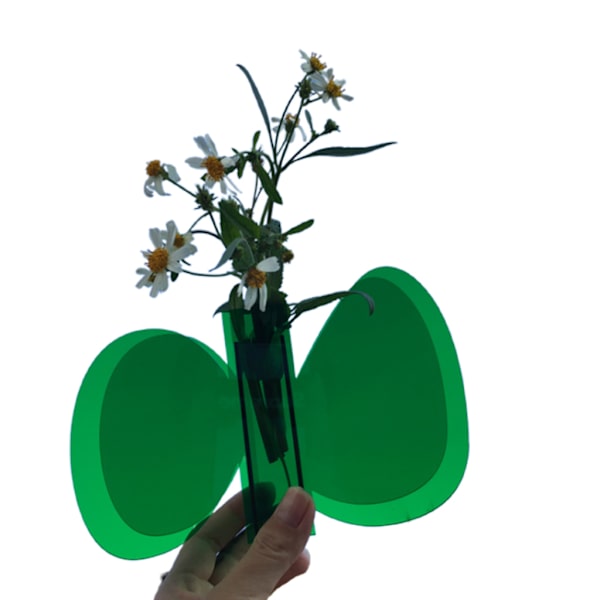 Färgglad Akryl Vas Transparent Blomsterarrangemang Ornament Mode Konst Bordsdekoration Växtlåda Hem Kontor