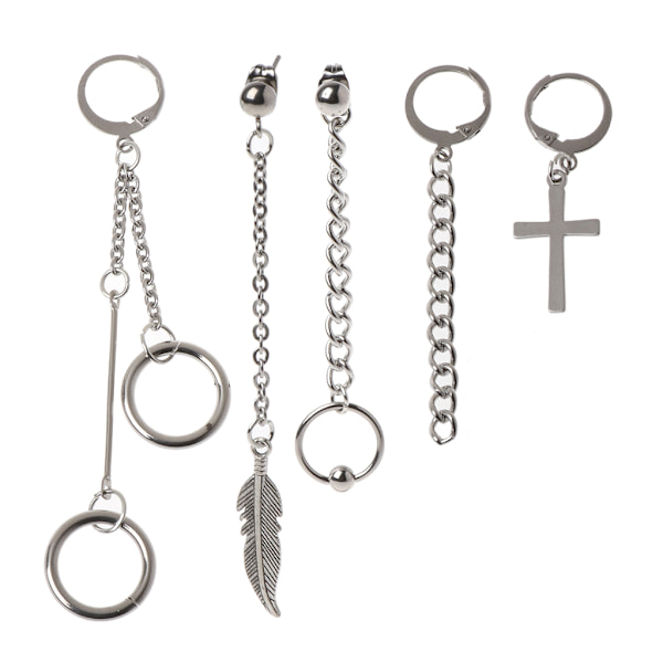 5 st koreanska Dangle örhängen Kit Snygga kedja droppörhängen Modesmycken Jubileumspresent till pojkvän Flickvän