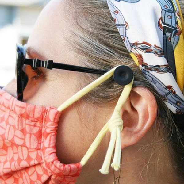 2 st Glasögonknappar för ansiktsmasker Maskhållare Relief av öron över halsen