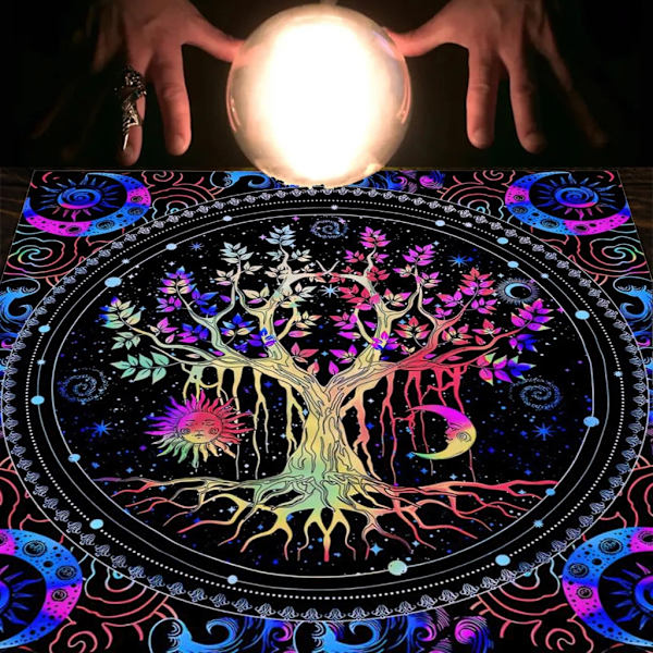 Astrologi Tarots Bord Altarduk Metafysisk brädspelsmatta Pendel spådomar Altare Bordsduk Brädspelskortplatta A 60x60cm