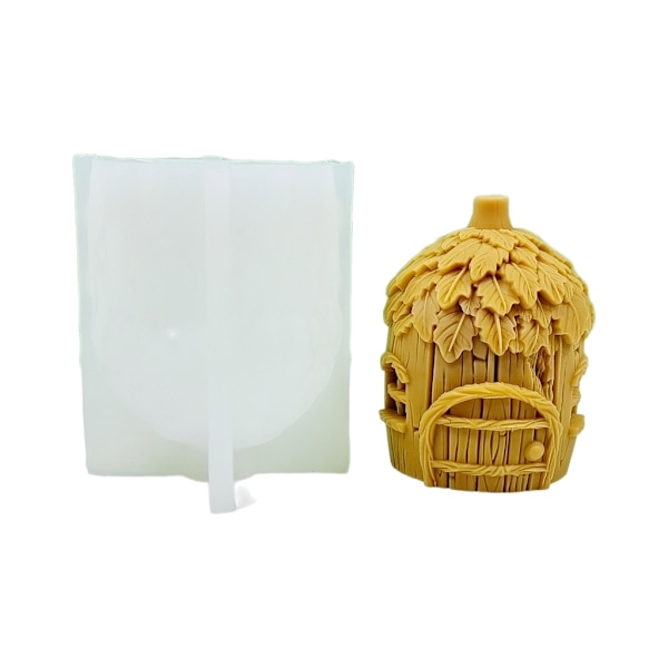 3D Soppformet Silikonform Huspynt Form Hus Miniatyrformer