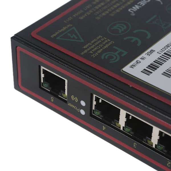 5-portars Din-Rail-nätverksswitch 10/100/1000 Mbps Kapacitet 1 Gb för livstid för Pro