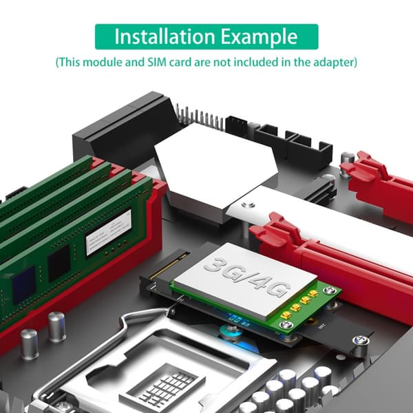 M.2 NGFF M Key - Mini PCIe -sovitinkortti 2242 2260 2280 221100 kiintolevy