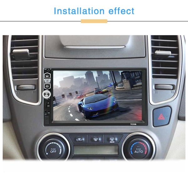 Auto Audio System Bilstereo LCD Bluetooth Audio & Håndfri Oppringing