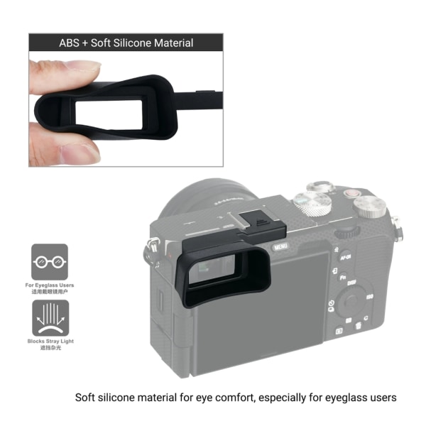 Silikonförlängning Kamera Ögonmuff Okular Sökare Skyddsskydd Ögonkopp för A7C reservdelstillbehör