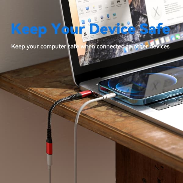 USB C Forlængerkabel Data Blokeret Strøm Opladningskabel Ingen Dataoverførsel 12cm