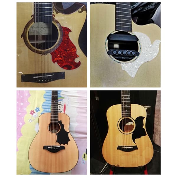 Guitar Pickguard Blank Material Ark Skrapplatta Självhäftande pickguard Sticker Skyddsplatta Akustisk gitarrdelar Red tortoise shell