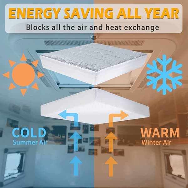 Ventilasjonsisolator for bobiler, termisk isolasjon, soltak, solskjermer, gardindeksel