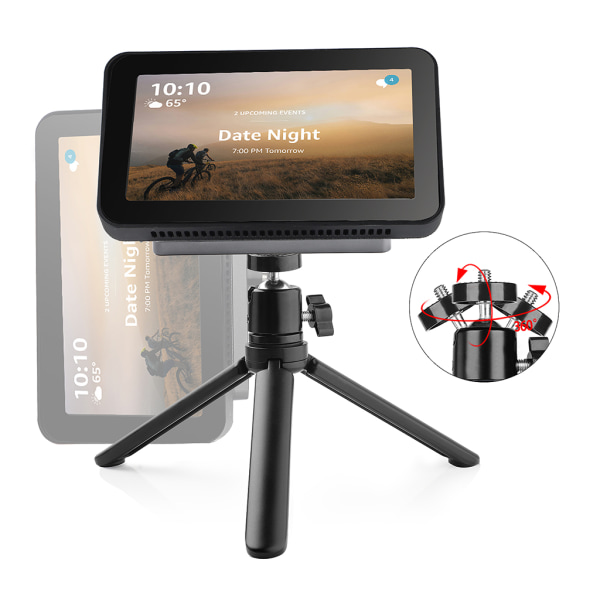 Stativ för Echo Show 5 Flexibelt stativ, justerbar hållare 360 grader roterbar för kontor i kök i sovrum och var som helst