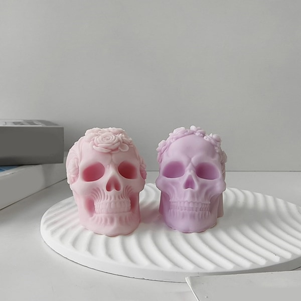 Rose Skull Candle Silicone Mold Desktop Ornament Aromatherapy Scented Candle Section 2