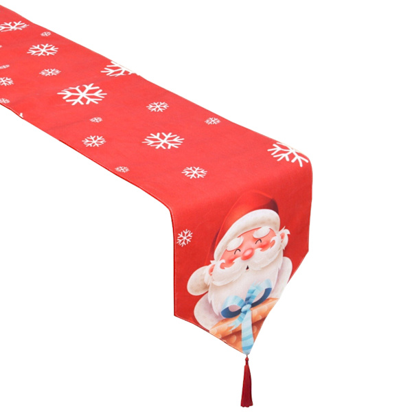 God Jul Bordløper Dobbelt Lag Duk Sesongbasert Vinterferie Hjem Kjøkken Spisebord Dekor