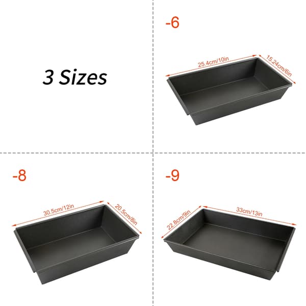Ekstra dyb Detroiter-stil pizzapande i aluminiumslegering, non-stick, rektangulær bageplade 12X8