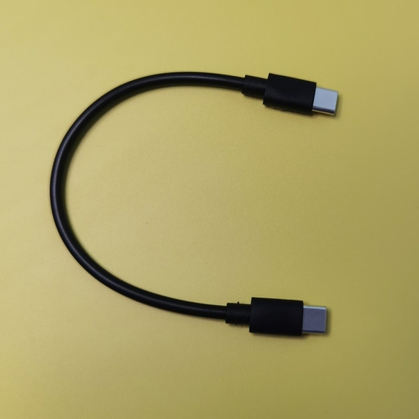60W kort USB C till USB C-laddarkabel, 1Pack Typ C Laddningskabel Snabbladdning för telefon 15 mobiltelefon surfplatta Black 15cm