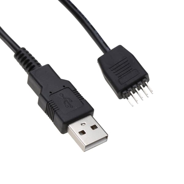 USB-otsake USB Type A -emolevyn sovitinkaapeli, 9-nastainen uros Type A -urokseen