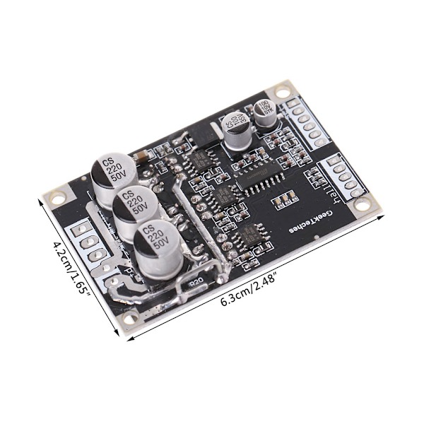 15A 500W DC12V-36V Harjaton Moottorin Nopeudensäädin BLDC Ohjainkortti Hall-anturilla