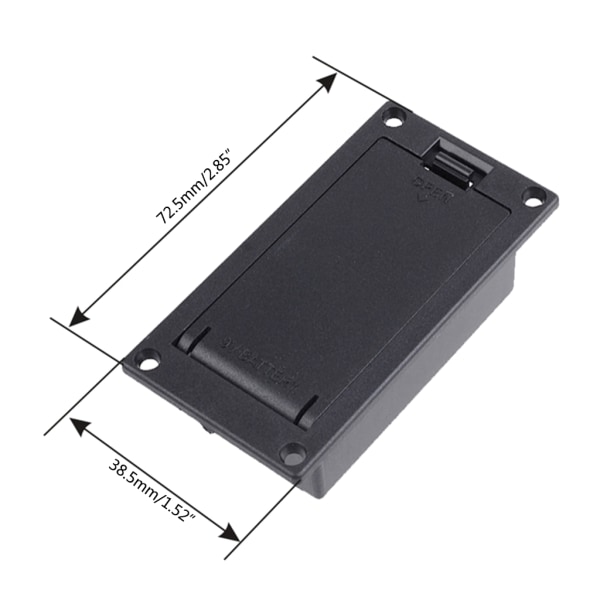 Aktiv basgitarr pickup 9V batterilåda Plast cover Hållare case för gitarr bas pickup utbytesverktyg 1