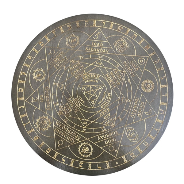 Witch Divination Pendel Board Seven Chakra Crystal Energy Disk Ek Astrolabe