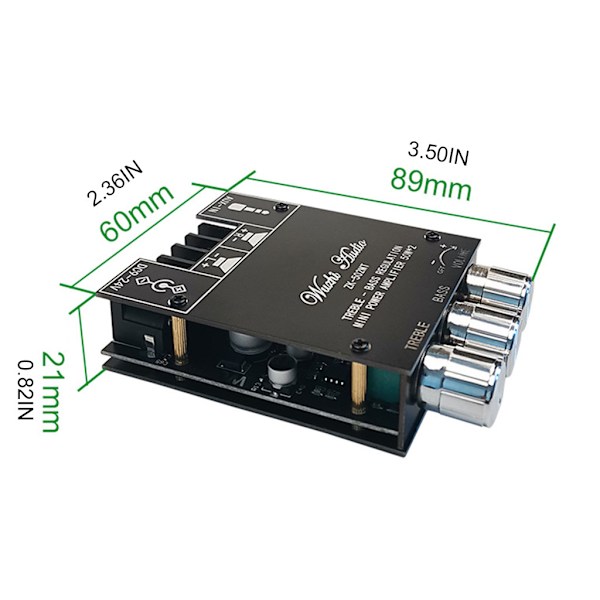 ZK- POWER TPA3116D2 Digital effektförstärkarkort Dual Channel 50Wx2 DC12-24V