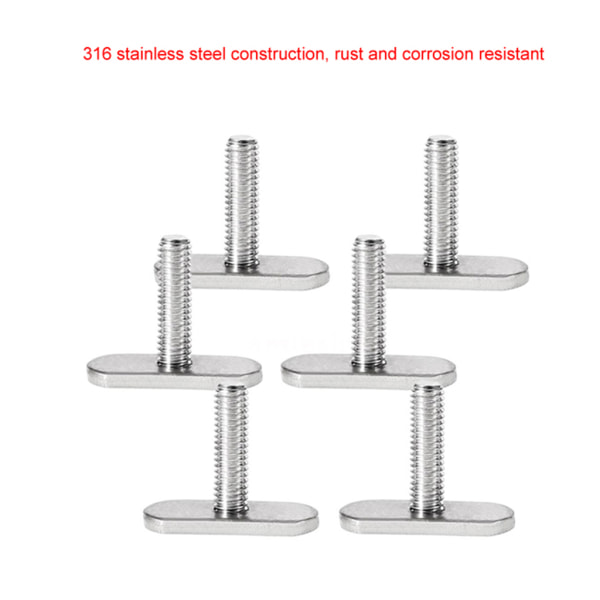 8 set M5/M6 kajakbandsskruvar och -muttrar Ersättningssats för kajaker Rälsväxelmontering Ersättande kajaktillbehör M6