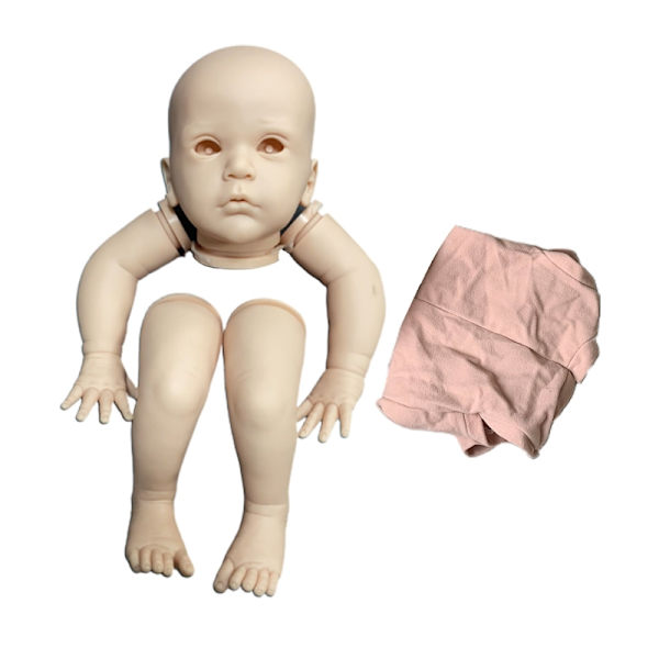 DIY Realistisk Reborn Dockor Kit Lemmar Tygkropp Sovande Baby Vinyl 24 Tum Anpassad Leksaksfigur för Gemenskapsspel