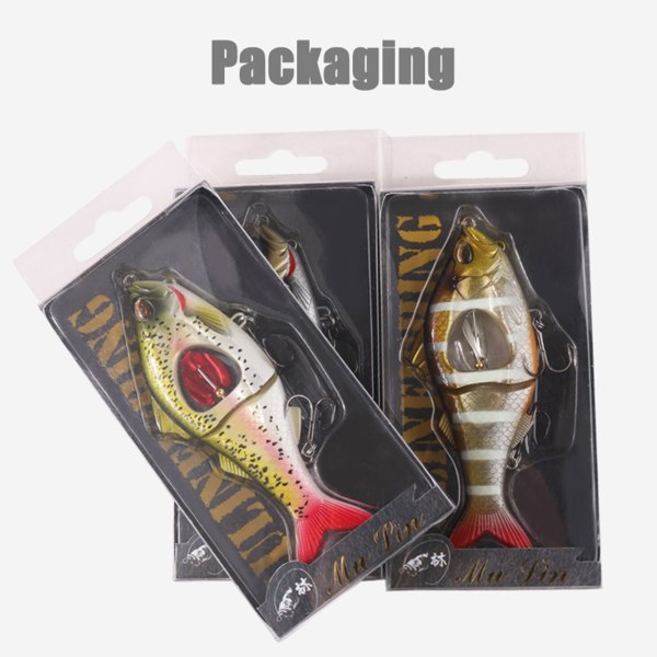 Fiskebeten Wobbler Muti Sektion Ledad gjutning Soft Lure Diskant Krokar Hård Crankbait Sink Lures Simbeten A 10g 83mm