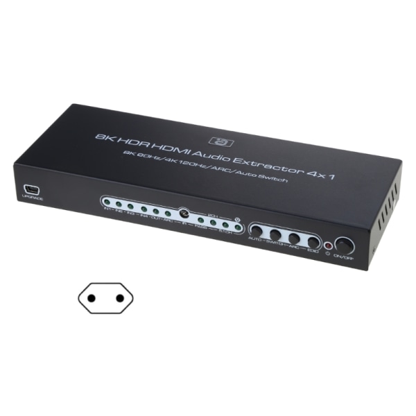 HD37 HDMI2.1 8K Switcher med Remote Audio Extractor Splitter Sömlös signalväxling för hemmabio och spel EU