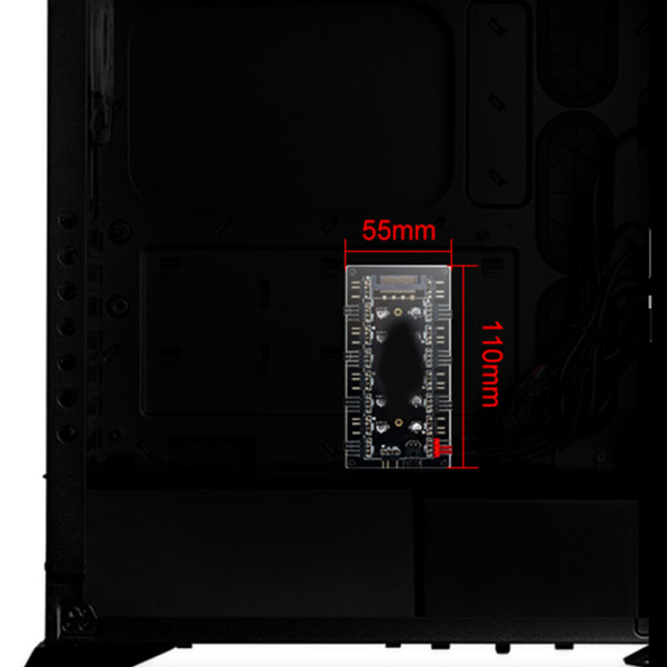 12V 4Pin RGB Light 5V 3Pin ARGB PWM Splitter Hub för Case Extension 2In1 8 Fläkt Interface Ports Adapter 4D5V