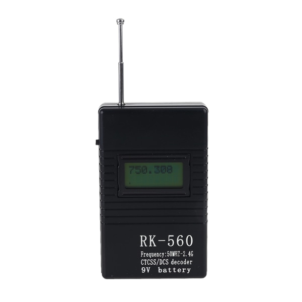 RK560 Bärbar 50MHz-2,4GHz handhållen frekvensräknare med antenn för CTCSS Walkie Talkie Radiosignal Frequency Test