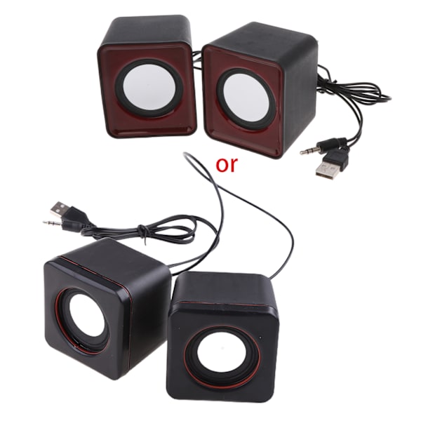 Trådbundna Mini Högtalare USB 2.0 för Laptop PC MP3 Multimedia Högtalare Slumpmässig Färg Justerbar Volym Mini Högtalare Prop