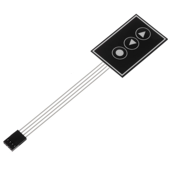 Bærbar 1x3 DIY for Matrix Array 3-tasters membranbryter tastatur 1x3 taster 36x55mm