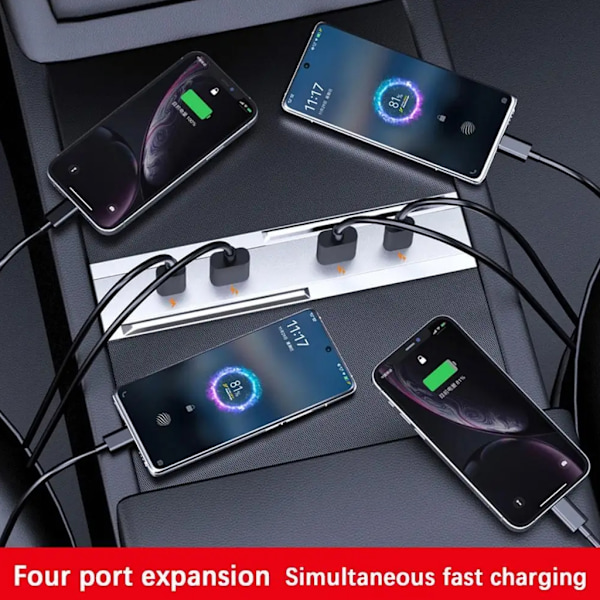 Autolle 3+ Auton USB-keskitin Telakointiasema Laajennus Shunt Keskikonsolin Sovitin