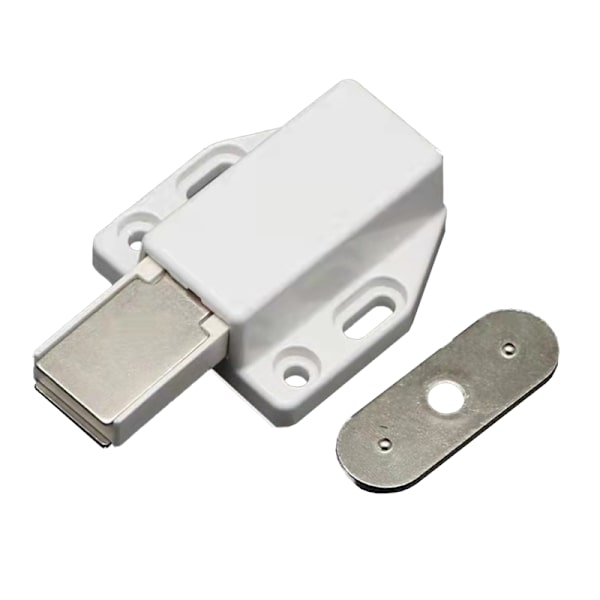 Magneettiset ponnahduslukot, raskaaseen käyttöön, avaa painamalla, kosketuslukot, vaimennuspuskurit, pysäytin kotiin, keittiöön, yksiovelle, kaksoisovelle